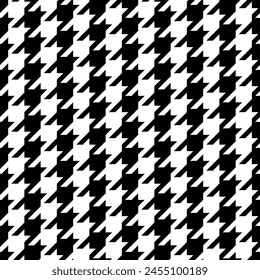 hounds tooth seamless pattern of Vintage woven tweed cloth vector. weave twill art repeating patterns.