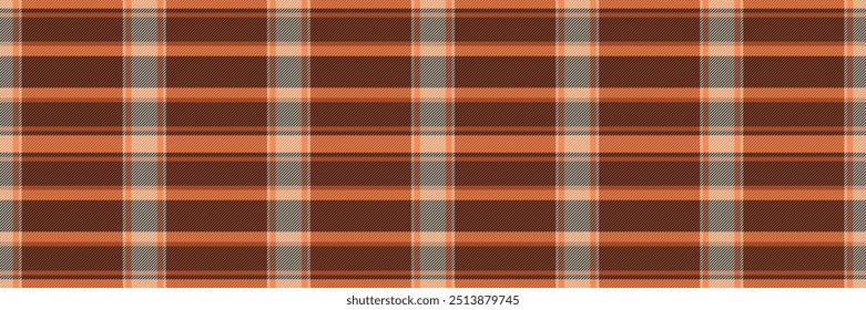 Hounds tooth texture background tartan, neutral check plaid fabric. Multicolored textile vector seamless pattern in orange and black color.