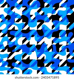 Houndstooth abstract geometric style pattern. Seamless vector pattern