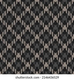 Houndstooth check pattern print in grey and black for spring autumn winter. Seamless dark dog tooth tartan plaid for scarf, dress, jacket, coat, skirt, other modern fashion fabric or paper design.