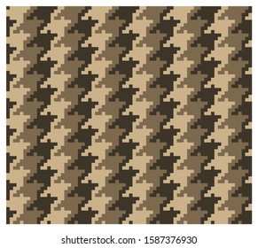 Houndstooth checkered fashion textile pattern. Seamless pattern background.
