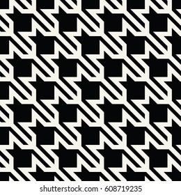 Houndstooth Checkered Fashion Trendy Textile Geometric Pattern