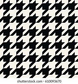 houndstooth checkered fashion trendy textile black and white geometric pattern