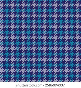 Houndstooth or dogtooth seamless vector pattern design for textile, fabric print, wallpaper, wrapping paper and background
