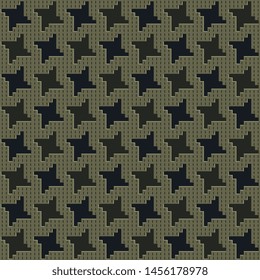 Houndstooth hatching pattern modern checkered motif. Minimal monochrome arrangement. Simple geometric all over print block for apparel textile, ladies dress fabric, mens shirt, scarf, fashion garment.