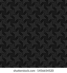 Houndstooth hatching pattern modern checkered motif. Minimal monochrome arrangement. Simple geometric all over print block for apparel textile, ladies dress fabric, mens shirt, scarf, fashion garment.