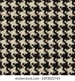 Houndstooth-Musterdesign, Kräht Fuß nahtlose Arbeit