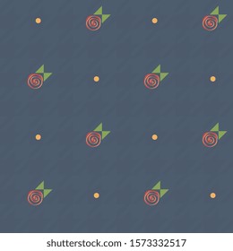 Houndstooth pattern exaggerated geo repeat motif. Ditsy floral design. Elegant print block for patchwork fabric, apparel textile, teenager girl shirt, decoupage paper, interior wallpaper, package bag.