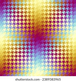 Houndstooth plaid geometric overlay style pattern. Vector image.