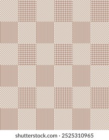 Houndstooth Plaid Woven Print Pattern (editable )