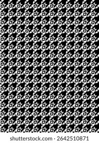 Houndstooth preto branco sem costura repetição pattern.Dogtooth tradicional Escócia teverá background.Pied de poule vetor ilustração backdrop.design para impressão moda têxtil, decoração, marca, vestuário.