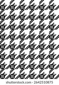Houndstooth preto branco sem costura repetição pattern.Dogtooth tradicional Escócia teverá background.Pied de poule vetor ilustração backdrop.design para impressão moda têxtil, decoração, marca, vestuário.