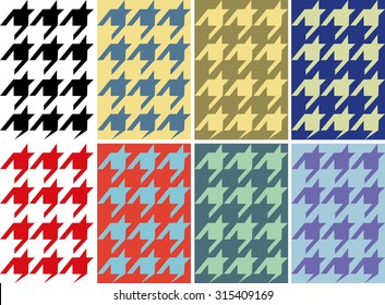 Houndstooth seamless larger pattern for fabric materials, etc
