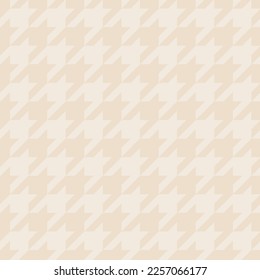 Houndstooth seamless pastel brown vector pattern or background. Traditional Scottish tartan plaid fabric collection for website background or desktop wallpaper