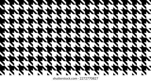 Patrón sin costuras de Houndstoth. Dentadura de perro blanco y negro que repite fondo Textura de tela bibliográfica. Ilustración del vector