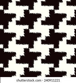 houndstooth seamless pattern black and white vector 