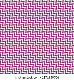 Houndstooth Seamless Pattern - Classic magenta pink and white houndstooth texture