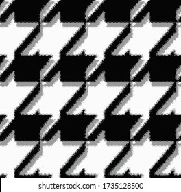 Houndstooth seamless pattern.  Crowbars images leopard print.