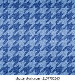 Houndstooth seamless pattern. Repeated fade houndtooth texture. Blue hound tooth background. Repeating fading pepita plaid patern for design prints. Abstract fades plaid dogstooth. Vector illustration