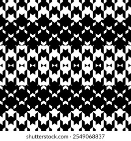 Houndstooth seamless pattern. Repeated houndtooth texture.  Repeating pepita plaid patern for design prints. Simple abstract plaid dogstooth.Vector illustration.abstract geometric wallpaper background