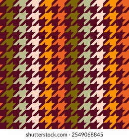 Houndstooth seamless pattern. Repeated houndtooth texture.  Repeating pepita plaid patern for design prints. Simple abstract plaid dogstooth.Vector illustration.abstract geometric wallpaper background