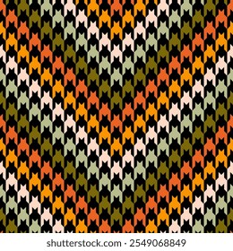 Houndstooth seamless pattern. Repeated houndtooth texture.  Repeating pepita plaid patern for design prints. Simple abstract plaid dogstooth.Vector illustration.abstract geometric wallpaper background