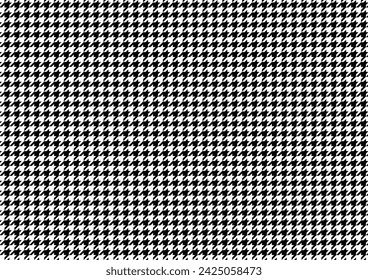 Houndstooth seamless pattern. Vector illustration. Black and white background illustration.