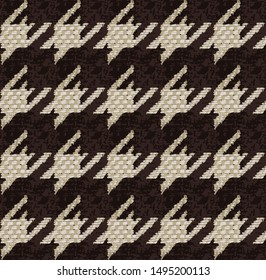 Houndstooth seamless pattern. Vintage textile texture. Classic fashion. crowbars images pattern.