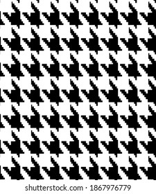 Hounds-tooth seamless vector pattern. Houndstooth seamless pattern black and white. 
