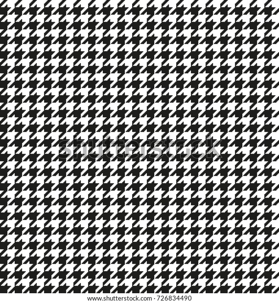 Hounds Toothのシームレスなベクター画像パターン 白黒の幾何学的な印刷 ファッションデザインのクラシック英語の背景にグレンプレイド グレンルクハートチェック のベクター画像素材 ロイヤリティフリー