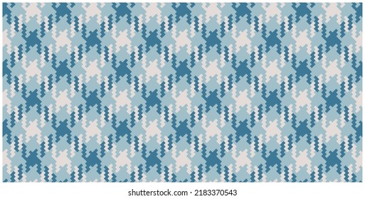 Houndstooth style fabric seamless vector graphic. Traditional design, also known as dogtooth, houndstooth pattern.