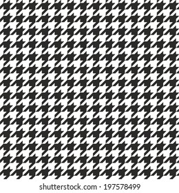 Premium Vector  Houndstooth pixel, black and white fabric seamless  pattern. vector illustration