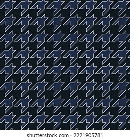 Fondo vectorial Houndstoth. Patrón clásico moderno sin costuras. Impresión de moda excéntrica para tela, papel, embalaje