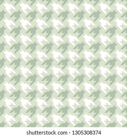 Houndstooth Vector Seamless Pattern. Blue White Abstract Background.