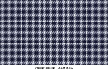 Pata de gallo, blanco, azul marino, sin costuras para el diseño textil y de la ropa, falda, pantalones, delantal, mantel, manta o tela decorativa. Ilustración vectorial.