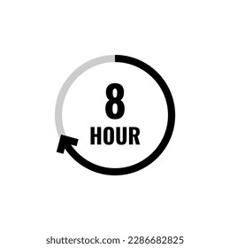 Hour Clock Count Simple Vector Icon