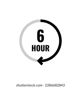 Hour Clock Count Simple Vector Icon