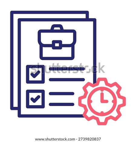 Hour Estimate Icon Line Color Style Vector Illustration