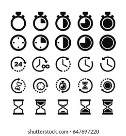 Hour Glass & Clock Icons