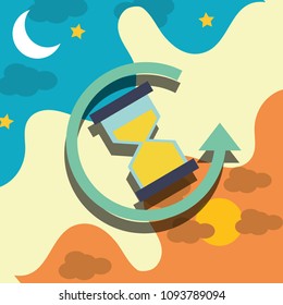 hour glass clock refresh arrow timer