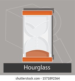 Hour glass concept. Creative idea design. Flat vector illustration for template, brochure, web page or presentation.