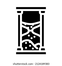 hour glass glyph icon vector. hour glass sign. isolated contour symbol black illustration