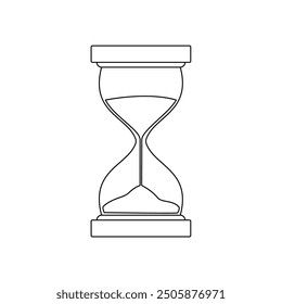 Hour glass, hourglass sands of time icon. Time management. Sand glass set timer or clock. Symbol of time, waiting or loading. Isolated vector illustration for web design, mobile apps, UI, UX, and GUI 