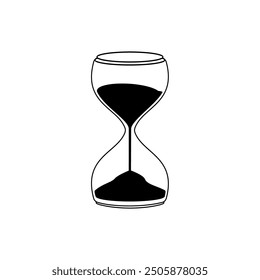 Hour glass, hourglass sands of time icon. Time management. Sand glass set timer or clock. Symbol of time, waiting or loading. Isolated vector illustration for web design, mobile apps, UI, UX, and GUI 