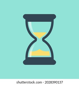 hour glass icon. sand glass icon. clock icon. flat icon. trendy, simple, and minimalist style. isolated 