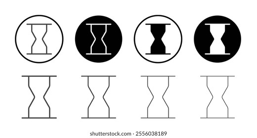 hour glass icon Thin outline art symbol