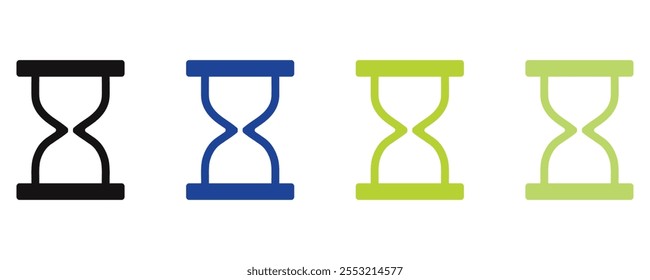 Vetor de ícone de vidro de hora. ilustração de ícone plano.