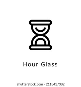 icono de vidrio de hora en vector. Logotipo