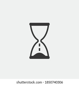 tiempo vectorial del icono de vidrio de hora