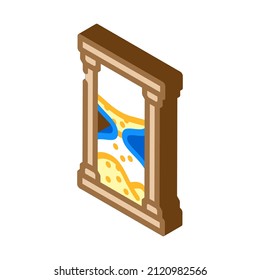 hour glass isometric icon vector. hour glass sign. isolated symbol illustration